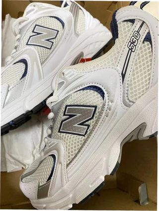 New Balance 530 Blancas Plata Azul Talla 39