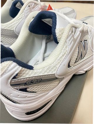 New Balance 530 Blancas Plata Azul Talla 39
