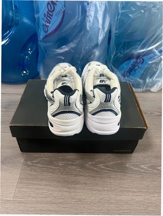 New Balance 530 Blancas Plata Azul Talla 37