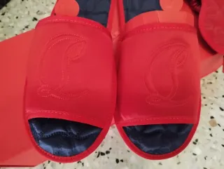 Set Maschera e Pantofole Christian Louboutin Rosso