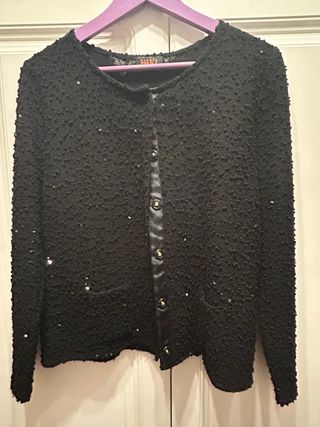 Conjunto dVestido y chaqueta fiesta lentejuelas