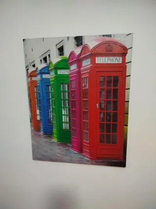Cuadros decorativos cabinas telefónicas Londres