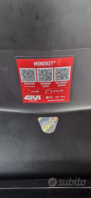 Bauletto Givi V58 Maxia 5 Grafite