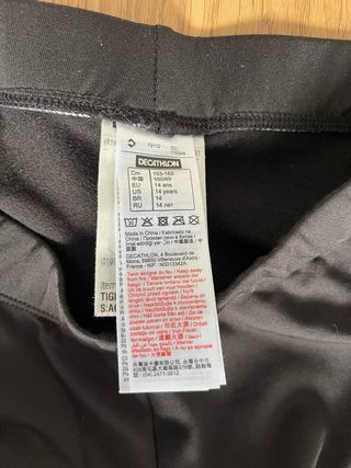 Pantalones Ciclismo Niño 14Y Negro