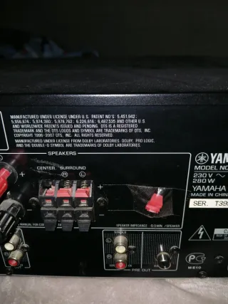 Amplificador Yamaha RX-V465 Negro
