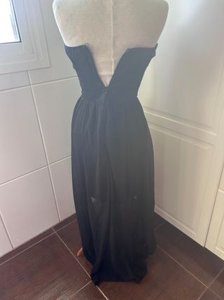 Vestido fiesta negro con pedrería