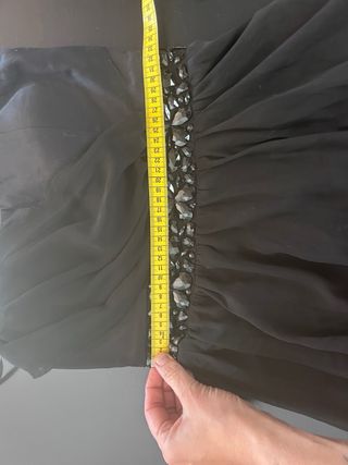 Vestido fiesta negro con pedrería