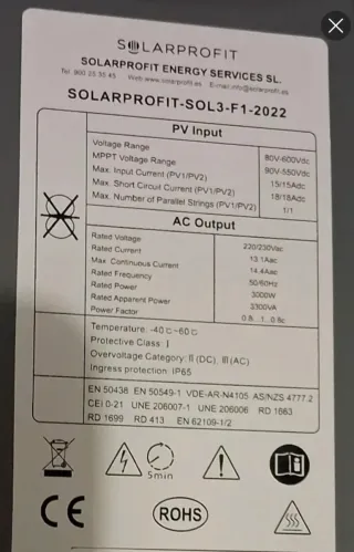 Inversor para placas solares