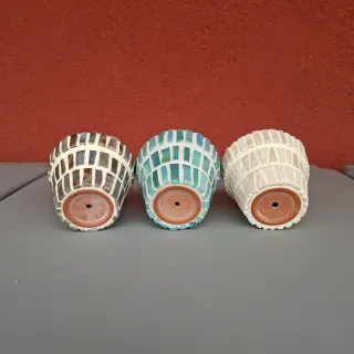 Set 3 Vasetti Mosaico