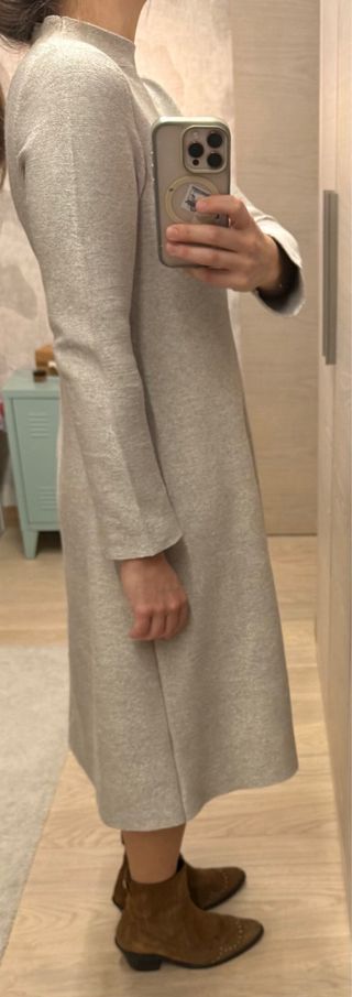 Vestido Adolfo Domínguez Beige/Gris