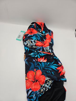 Nuevo:Bañador mujer con estampado tropical Talla40