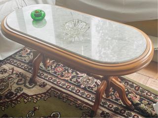 Mesa de centro madera y mármol