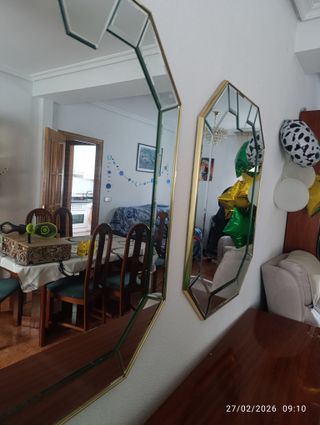 Espejos de pared dorados