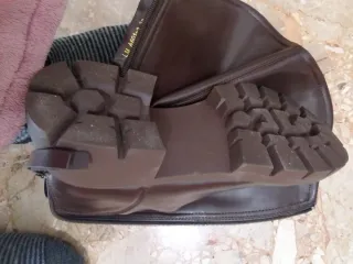 Stivali alti donna marroni zip 38