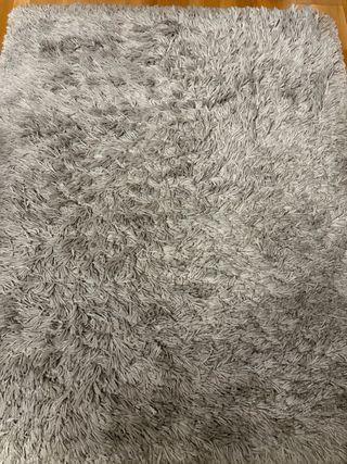 Alfombra pelo largo gris