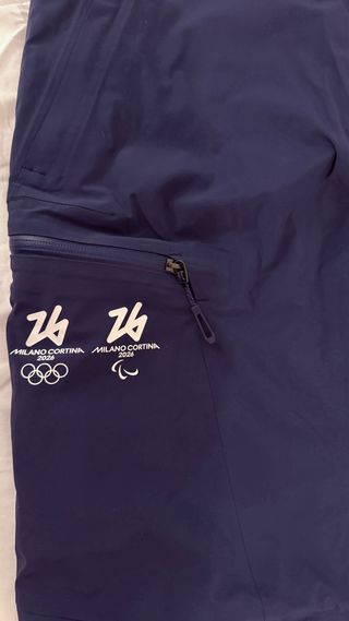 Pantalones de esquí/trabajo azules con tirantes