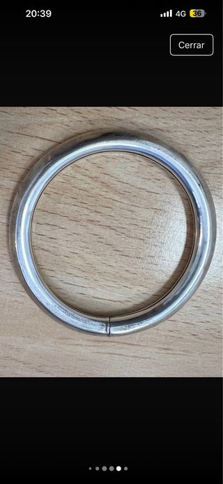 Pulsera de plata estilo aro