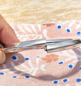 Pulsera de plata estilo aro