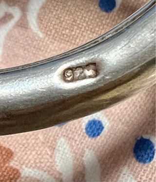 Pulsera de plata estilo aro