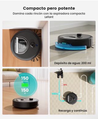 Aspirador y Fregasuelos 3 en 1 TIPO ROOMBA