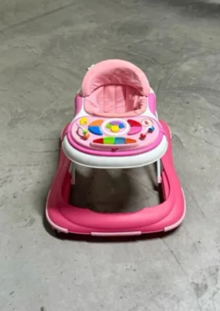 Andador para bebé rosa