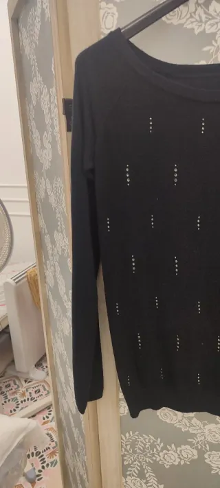 Jersey Liu Jo punto fino negro T/