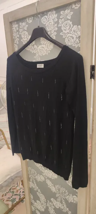 Jersey Liu Jo punto fino negro T/