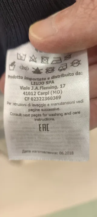 Jersey Liu Jo punto fino negro T/