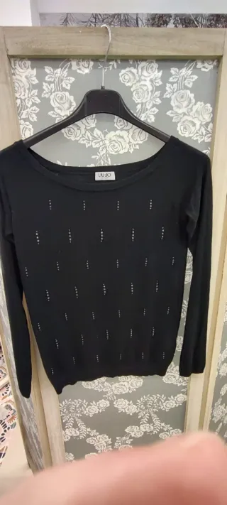 Jersey Liu Jo punto fino negro T/