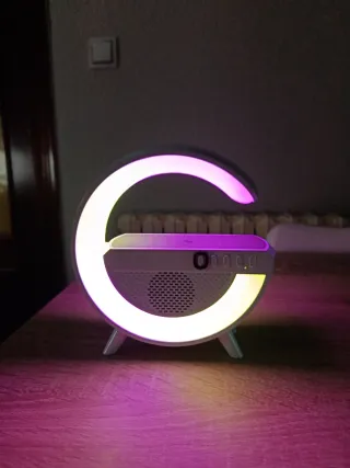 Cargador Bluetooth con Altavoz y Luz