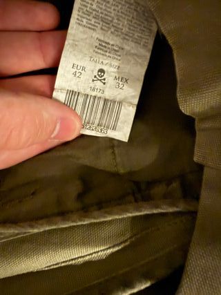 Pantalón Scalpers Talla 42 Verde Oliva