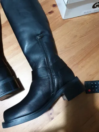 Stivali in pelle neri, taglia 37