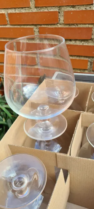 2 Juegos de 6 copas de cristal