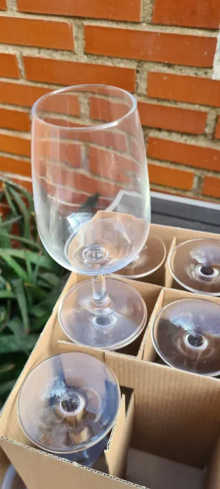 2 Juegos de 6 copas de cristal