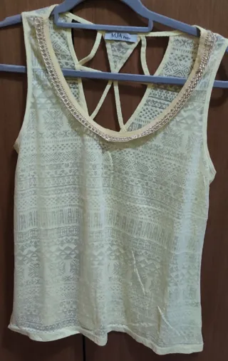 Camiseta MJA Paris amarilla con cadena