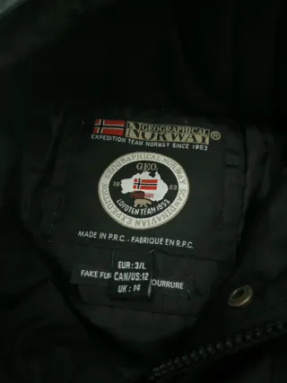 Abrigo Geographical Norway Negro