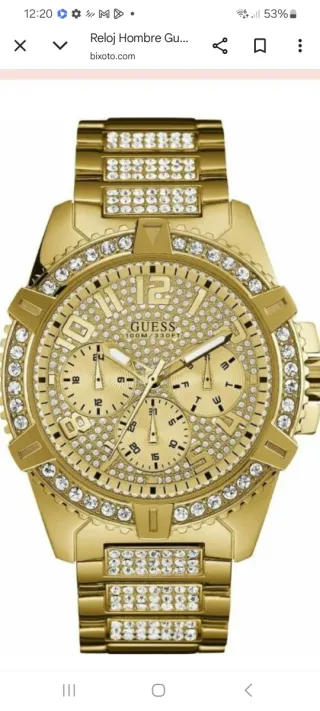 Reloj Guess Dorado con Cristales