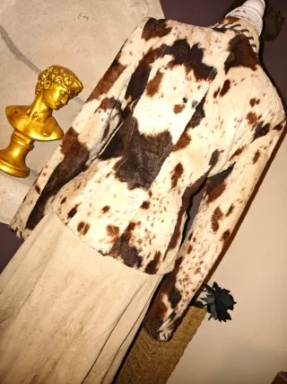 CHAQUETA EFECTO PIEL POTRO BLANCO