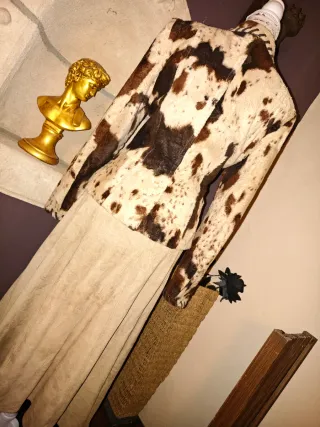 CHAQUETA EFECTO PIEL POTRO BLANCO