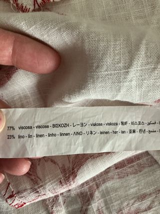 Zara Blusa Estampada Flores Roja Blanca Talla Únic