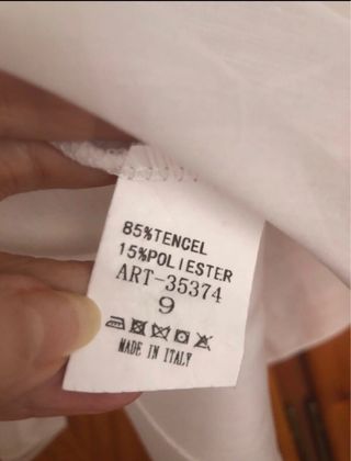 Blusa blanca con volantes Talla Única