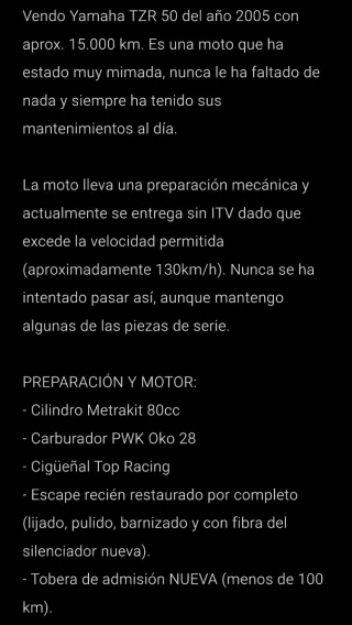 Yamaha TZR 50cc 2005 Preparada