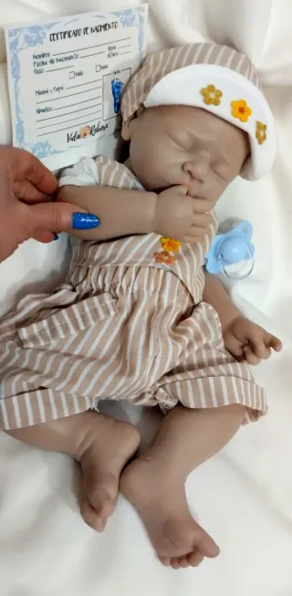 Bebé Reborn Silicona Completa Niño 44cm