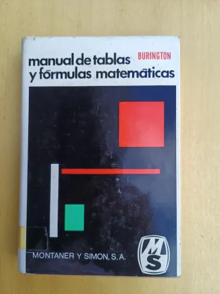 Manual de fórmulas y tablas matemáticas.