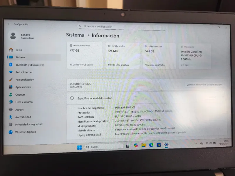 Lenovo ThinkPad L14 i5 10210u 16GB RAM 512GB NVMe afbeelding 2