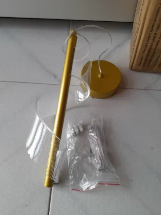 Lampada sospensione LED spirale acrilico