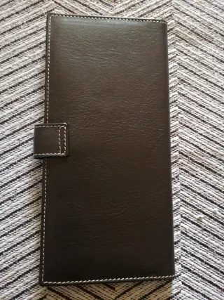 Cartera piel para talonario y tarjetas
