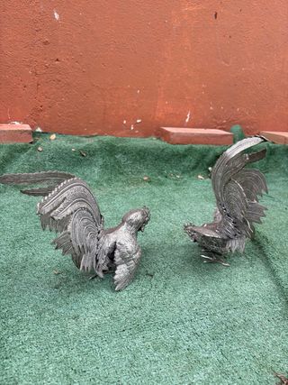 Pareja Gallos Antiguos de Pelea