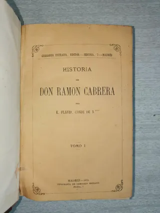 Libros Historia de Don Ramon Cabrera