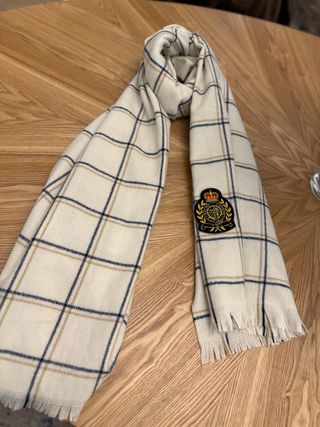 Pashmina Ralph Lauren Cuadros Beige Azul